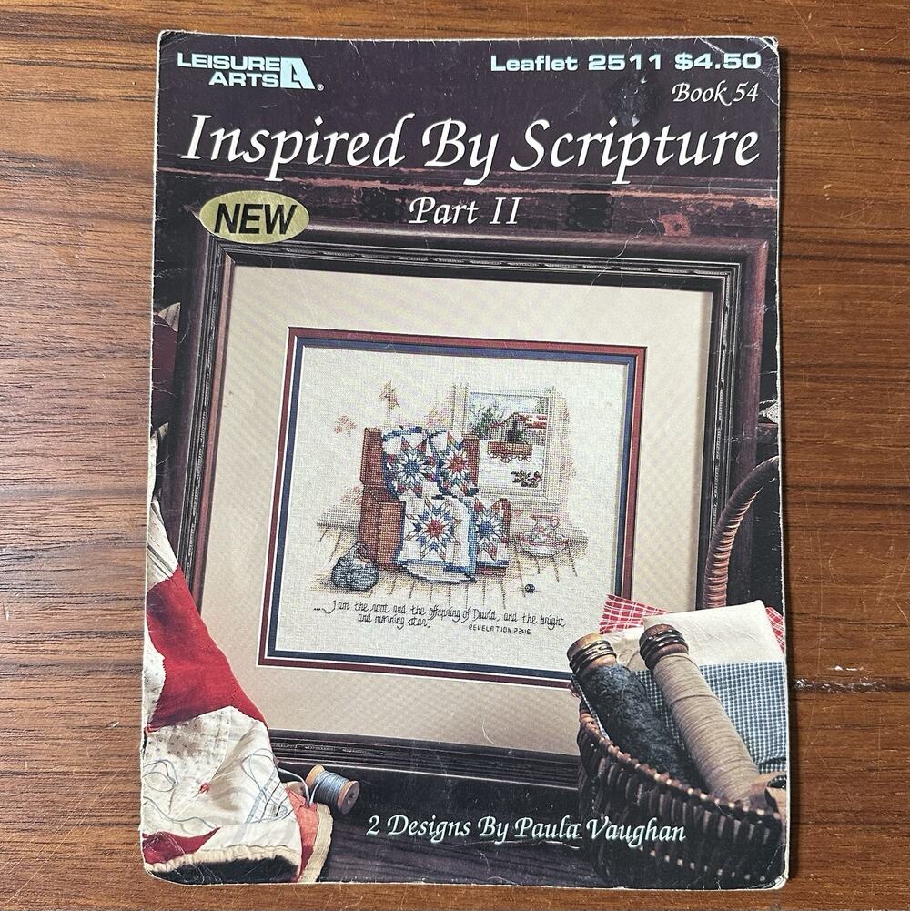 Leisure Arts Inspired By Scripture Part 2 Cross Stitch Patterns Book 54